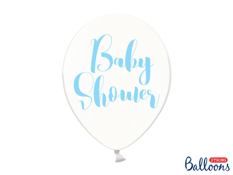Balões Transparentes Baby Shower azul