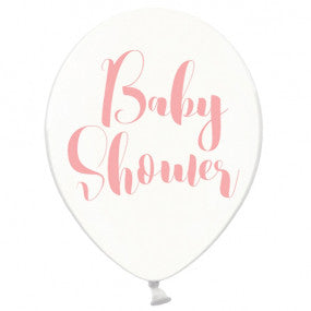 Balão Latex Estampado Baby Shower Rosa