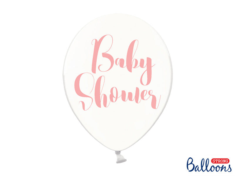 Balões Transparentes Baby Shower Rosa
