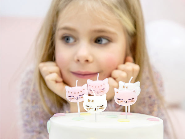Pink Cat Candles