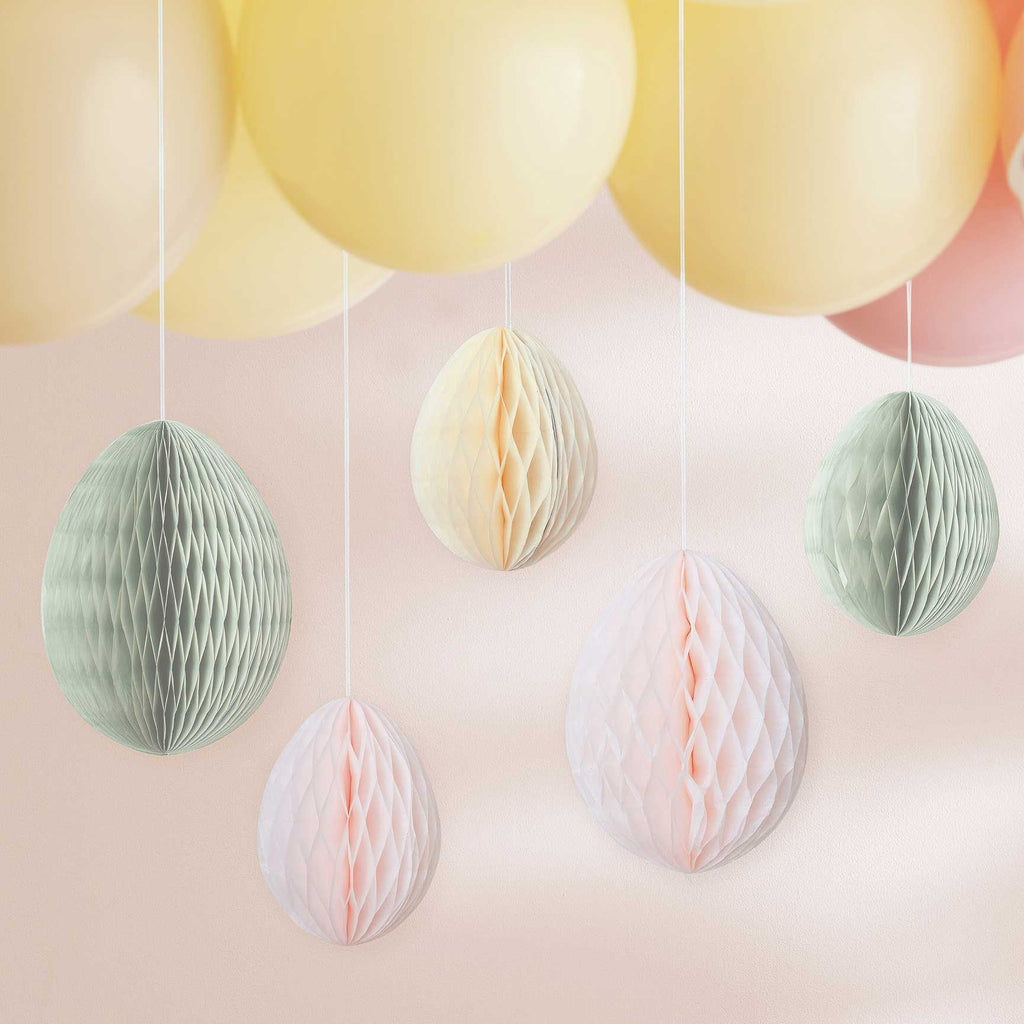 Decorações Honeycomb Pastel Ovo Páscoa