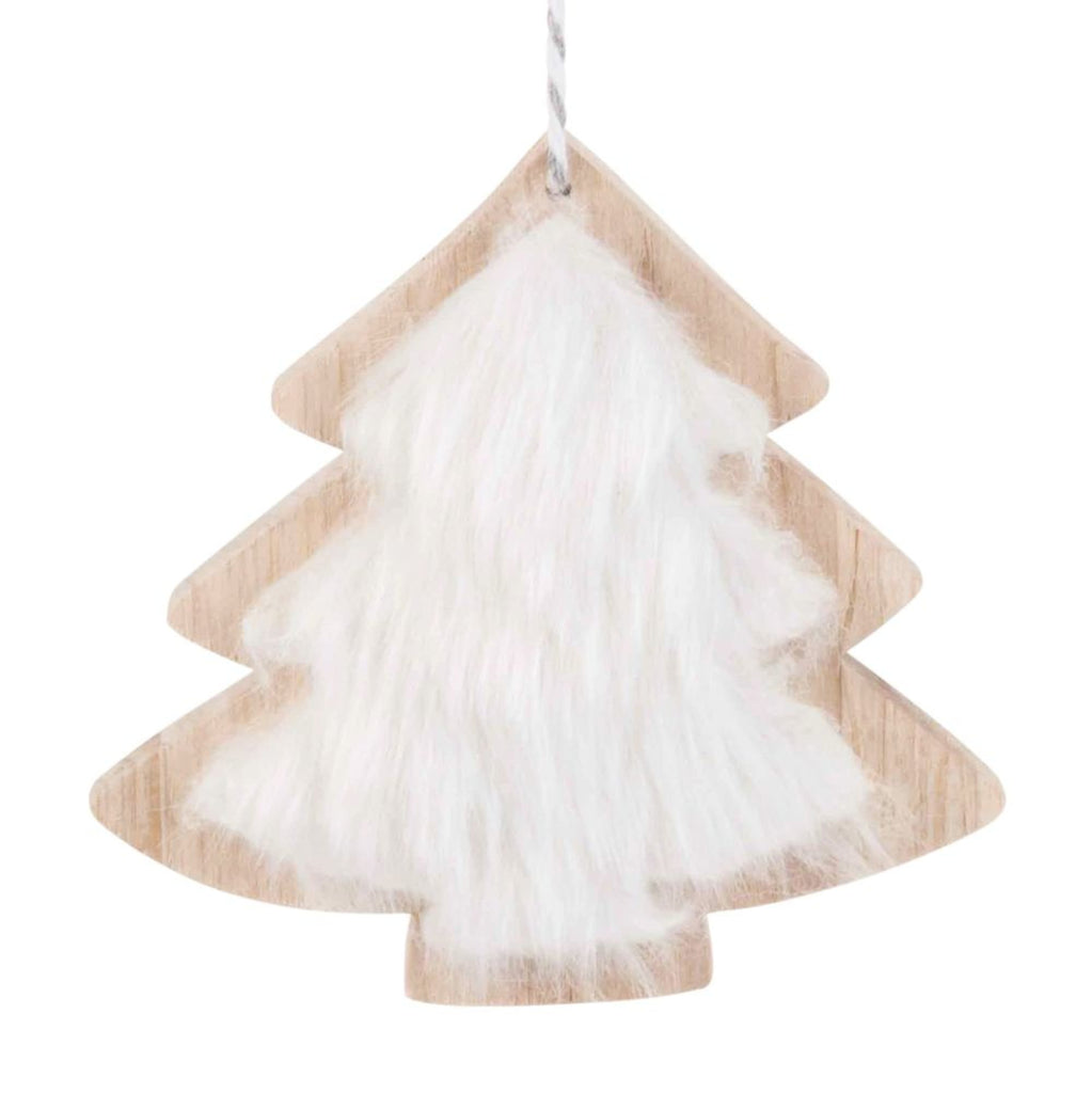 Christmas tree decoration with fur