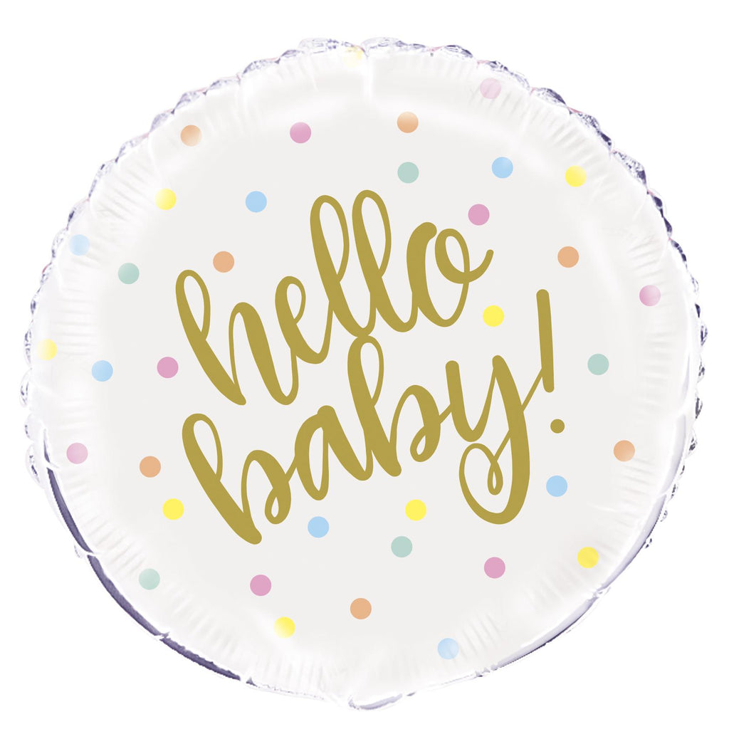 Hello Baby Foil Balloon - 45cm