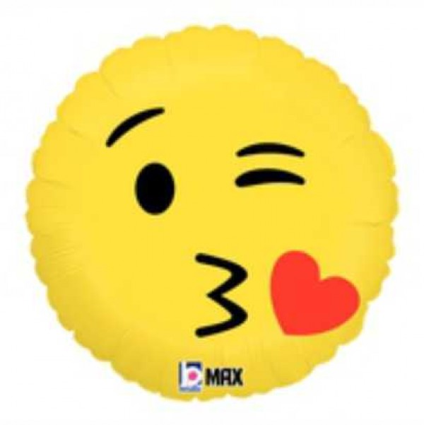 Balão Foil Emoji Beijinho