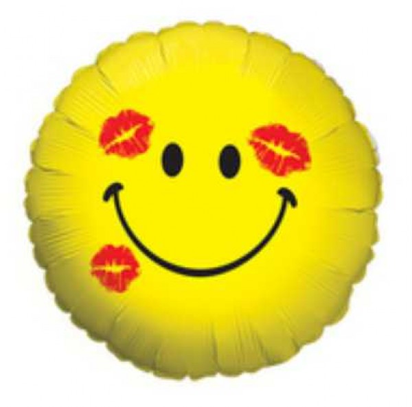 Balão Smiley Beijo Amarelo