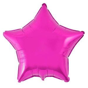 Balão Foil Estrela Rosa Fuchia