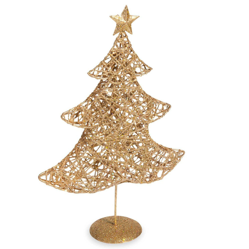 Figura de árvore de Natal dourada