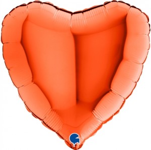 Balão Foil Coração Laranja