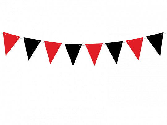 Black and red pennant