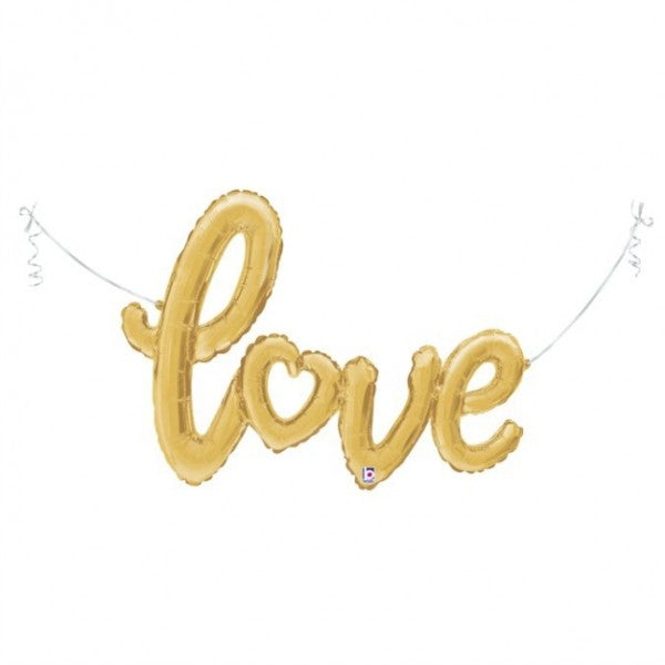 Valentine's Day Foil Balloon Banner Gold 
