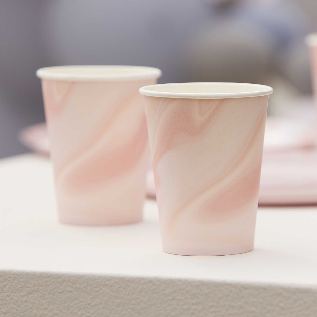 Pastel Pink Tall Cups