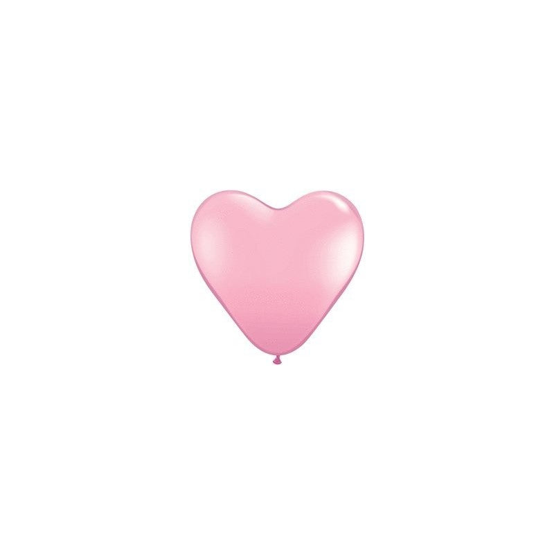 Balão Latex Coração Rosa Bébé Mini