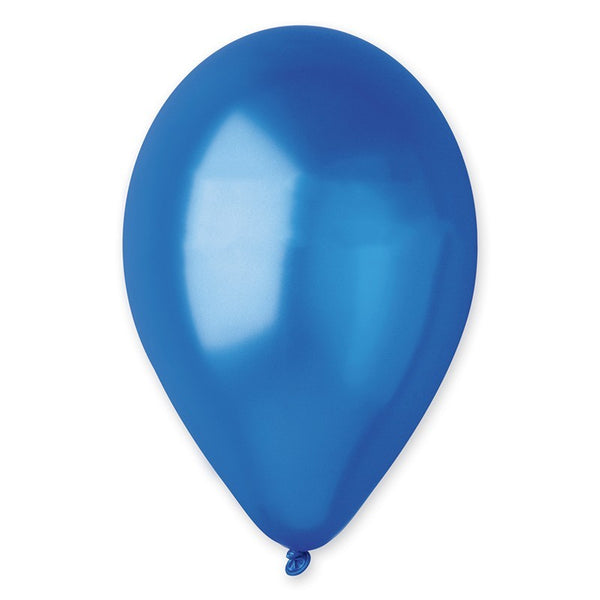 Royal Blue Metallic Latex Balloon