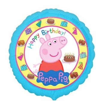 Balão Foil Porquinha Peppa Happy Birthday