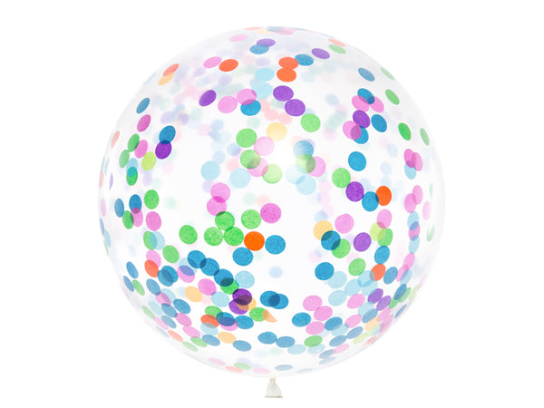 Giant Mix Confettis Latex Balloon