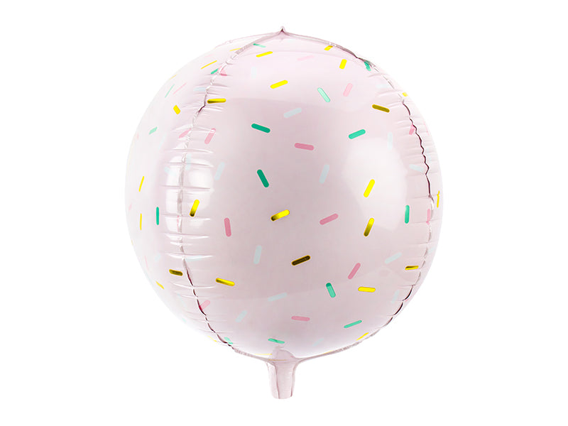 Balão Foil Bola Rosa com confetis