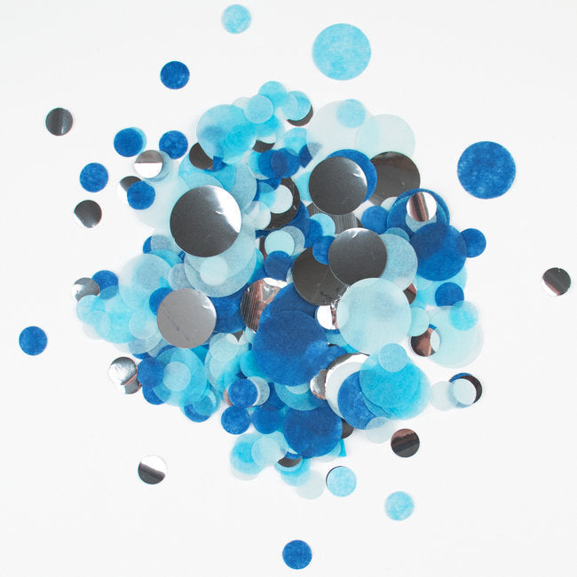 Blue and Silver Confetti