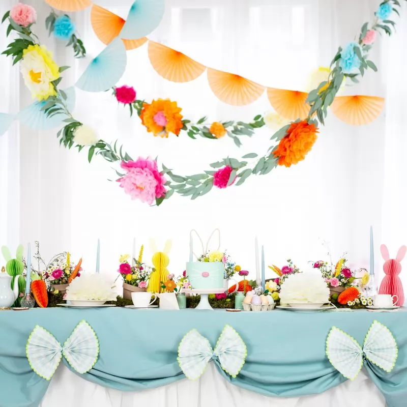 Decoração Coelho Rosa Honeycomb Páscoa