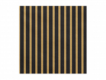 Golden Striped Black Napkins