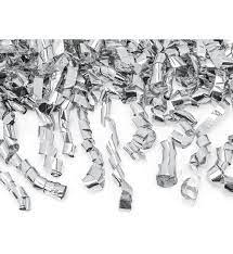 Canhão Confettis Serpentinas Prateadas