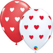 Balão Latex Estampado Corações