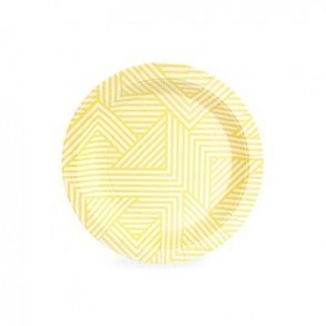 Pratos Geométricos Amarelo