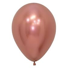 Balão Latex Rosa Gold Chrome