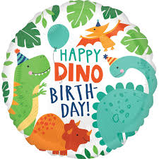 Balão Foil Dinossauros Happy Birthday